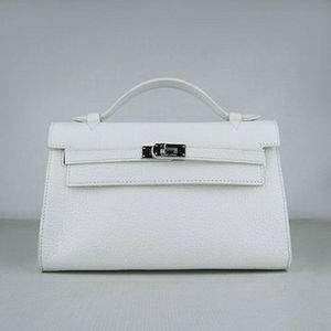 Hermes Birkin 22 Bag White Silver