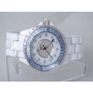 Chanel J12 Horloge Automatisch Diamant Dial en Blue Diamond Bezel-Diamond Markering