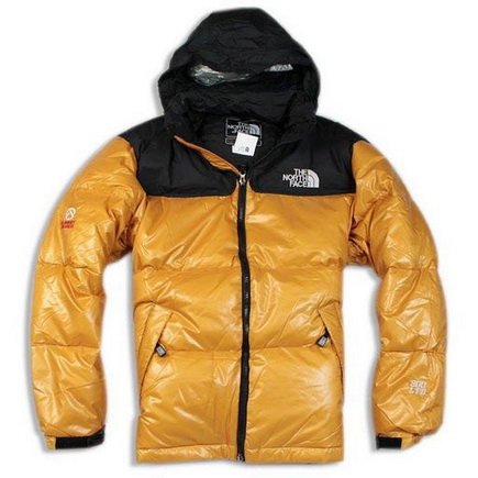 Heren North Face Nuptse Down Jassen Geel