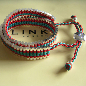 Links of London Friendship Bracelet - Red & Green Double Wrap Links of London Friendship Bracelet - Red & Green Double Wrap